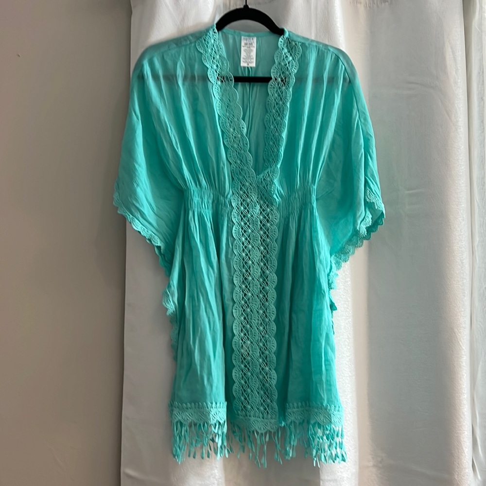 Swimwear, cover-up, color green one size